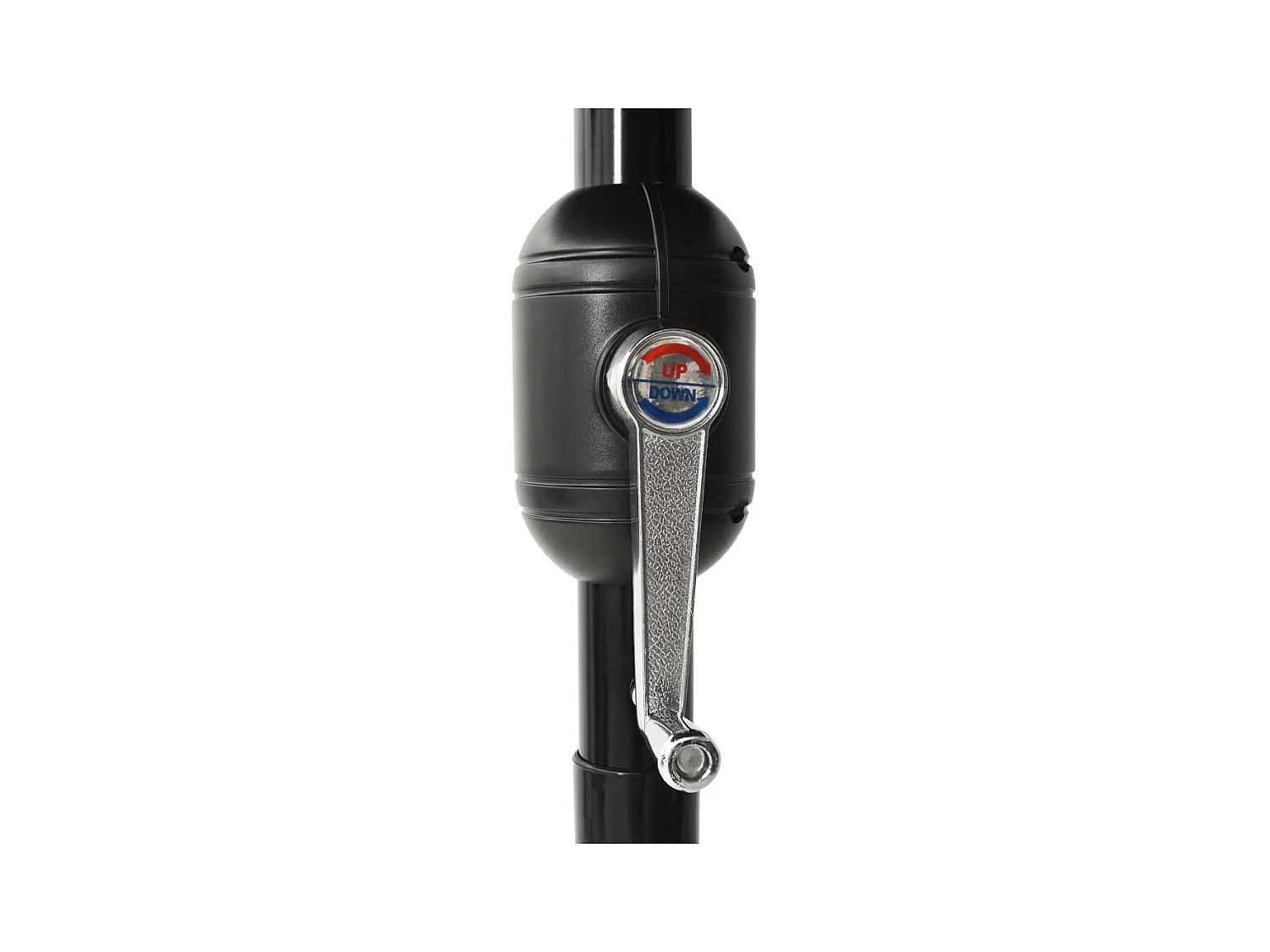 Parasol à 3 niveaux avec mât en aluminium Noir 2 m