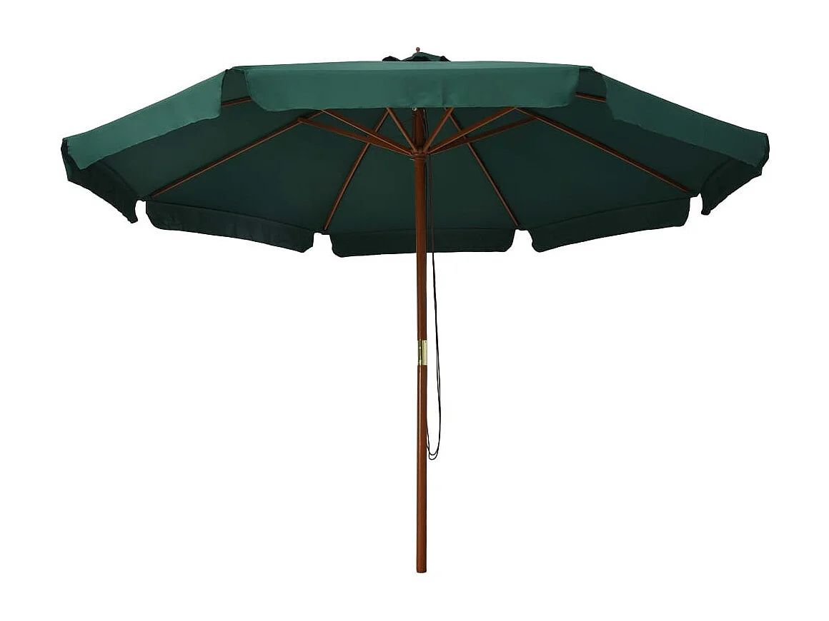 Parasol avec mât en bois 330cm Vert