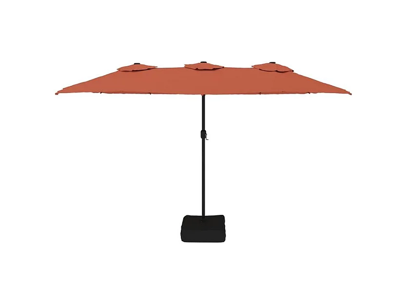 Parasol à double tête avec LED terre cuite 449x245