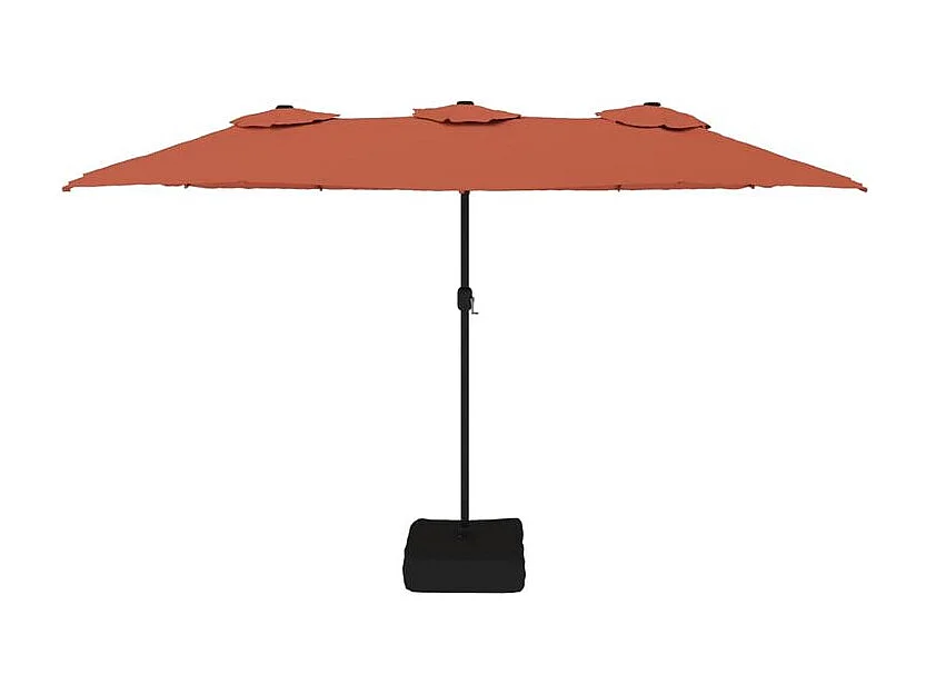 Parasol à double tête avec LED terre cuite 449x245