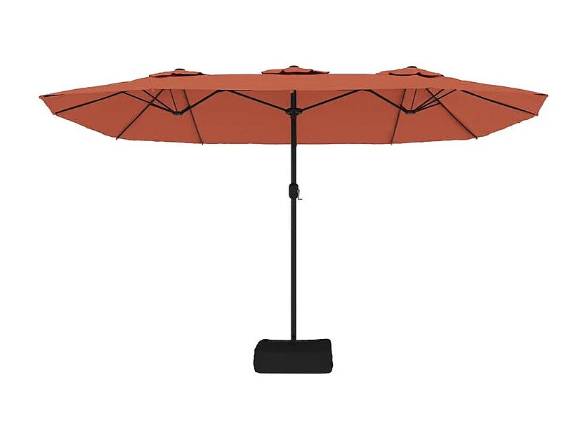Parasol à double tête avec LED terre cuite 449x245