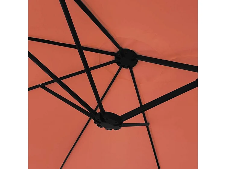 Parasol à double tête avec LED terre cuite 449x245