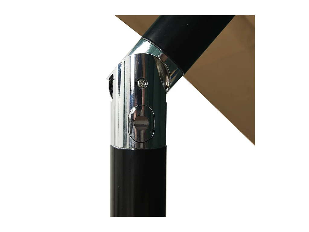 Parasol à 3 niveaux avec mât en aluminium Taupe 2,5x2,5 m