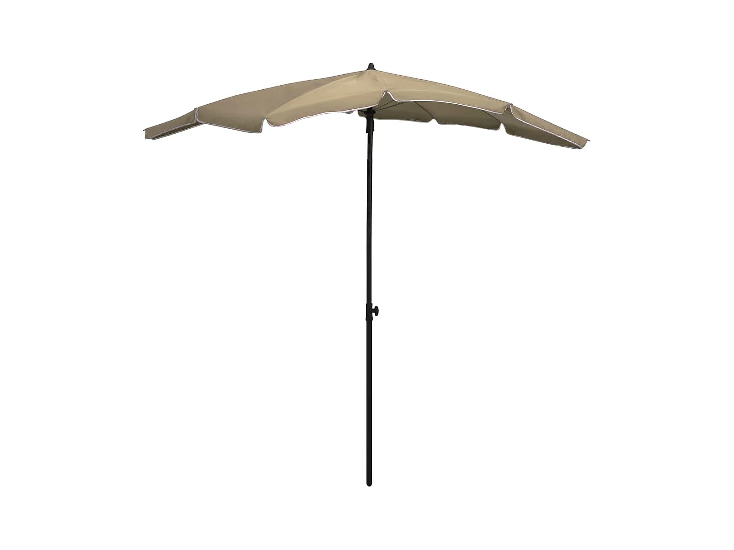 Parasol de jardin avec mât 200x130 Taupe