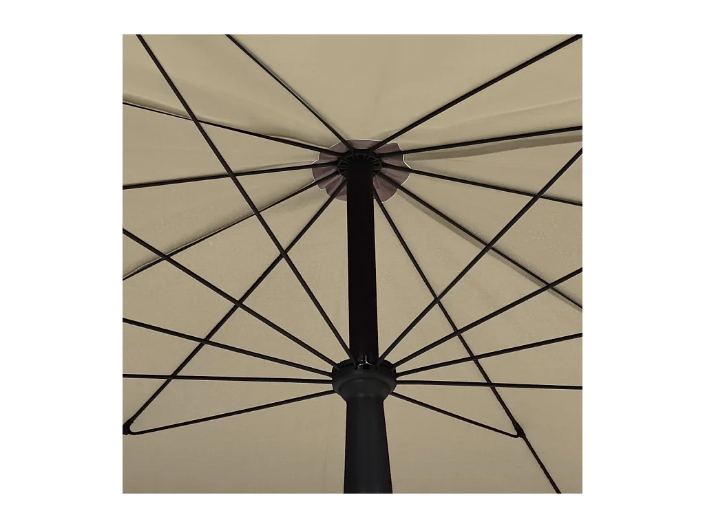 Parasol de jardin avec mât 200x130 Taupe