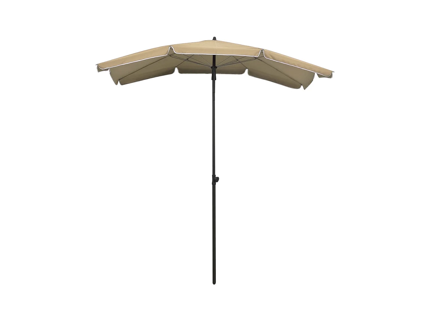 Parasol de jardin avec mât 200x130 Taupe
