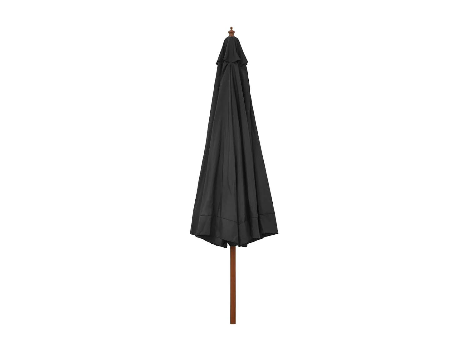Parasol avec mât en bois 330cm Anthracite