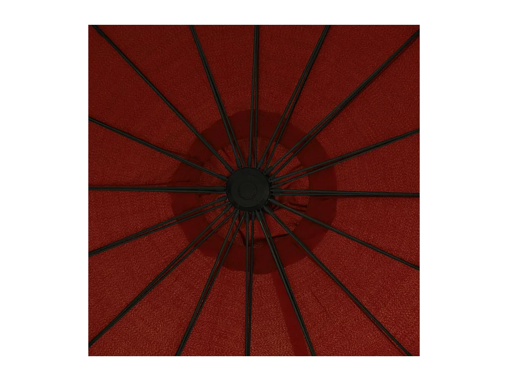 Parasol suspendu Terre cuite 3 m Mât en aluminium