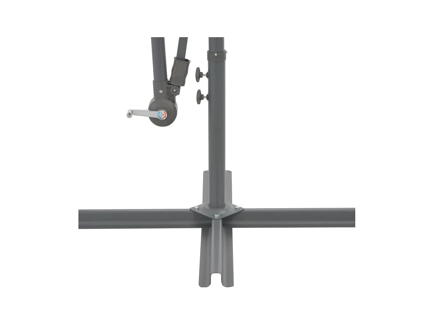 Parasol déporté avec mât en aluminium 350cm Bleu