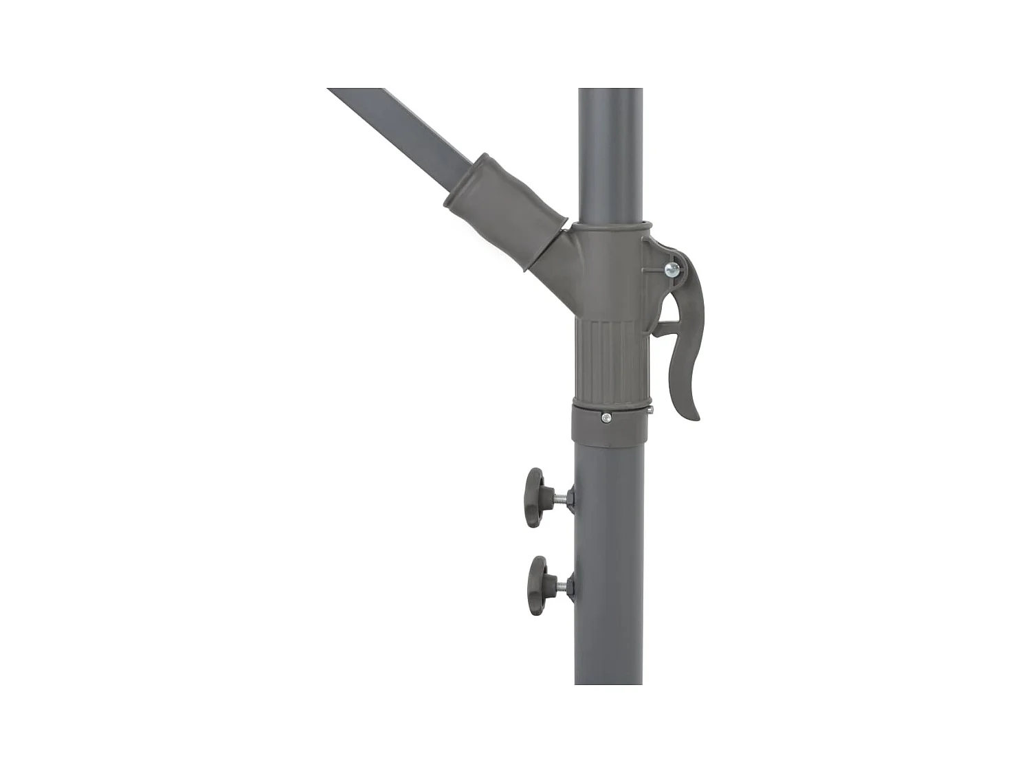 Parasol déporté avec mât en aluminium 350cm Bleu