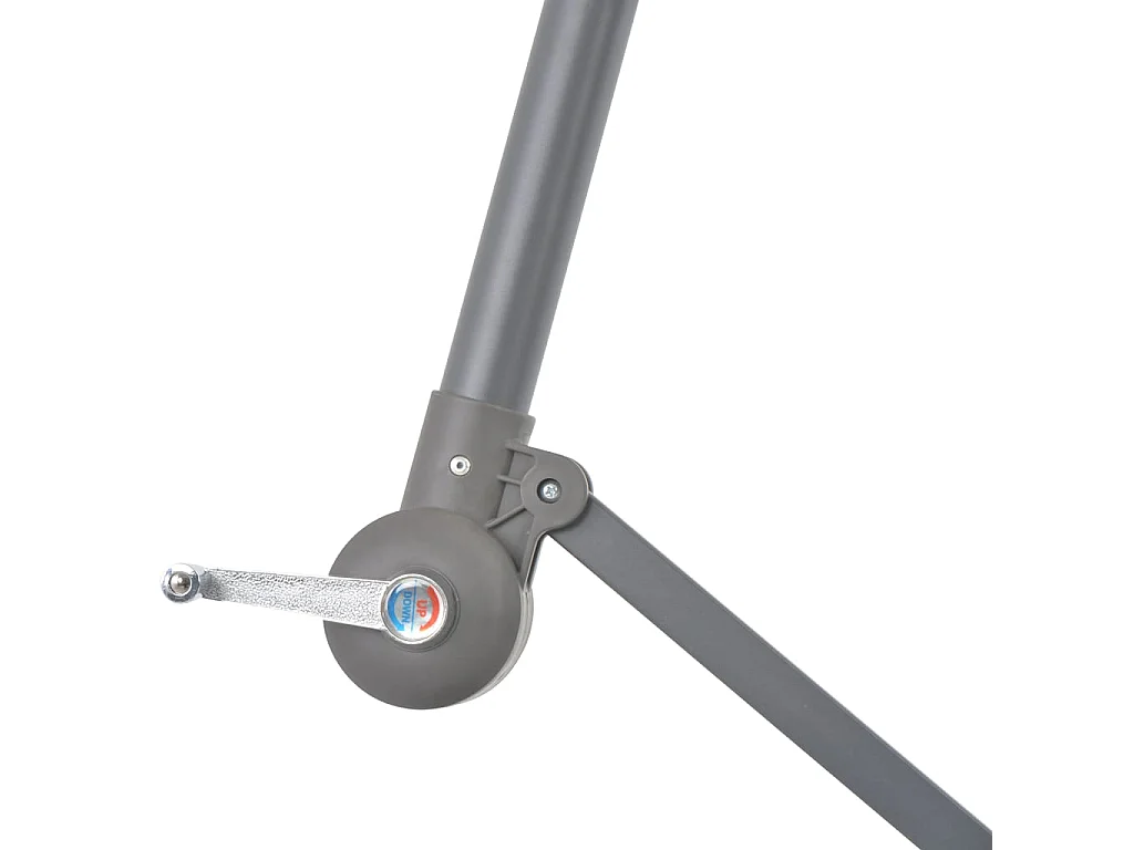 Parasol déporté avec mât en aluminium 350cm Bleu