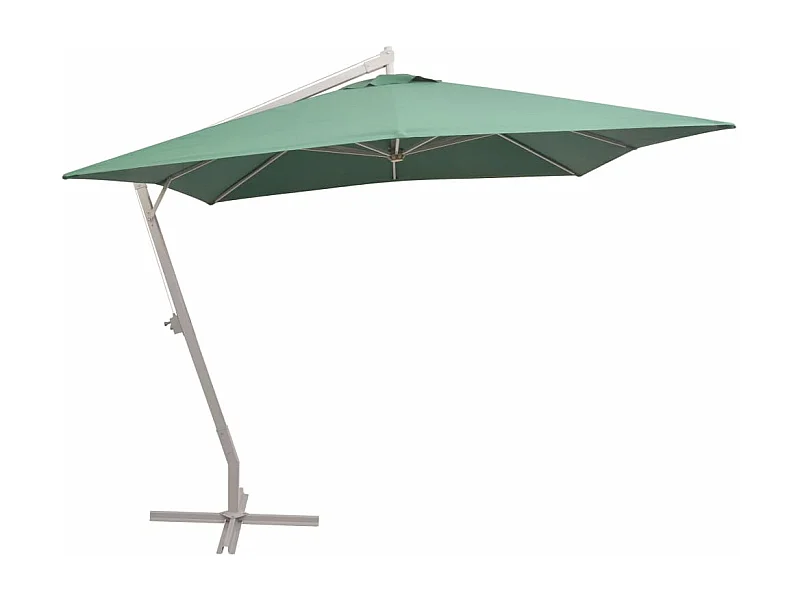 Parasol 300x300 Poteau en Aluminium Vert