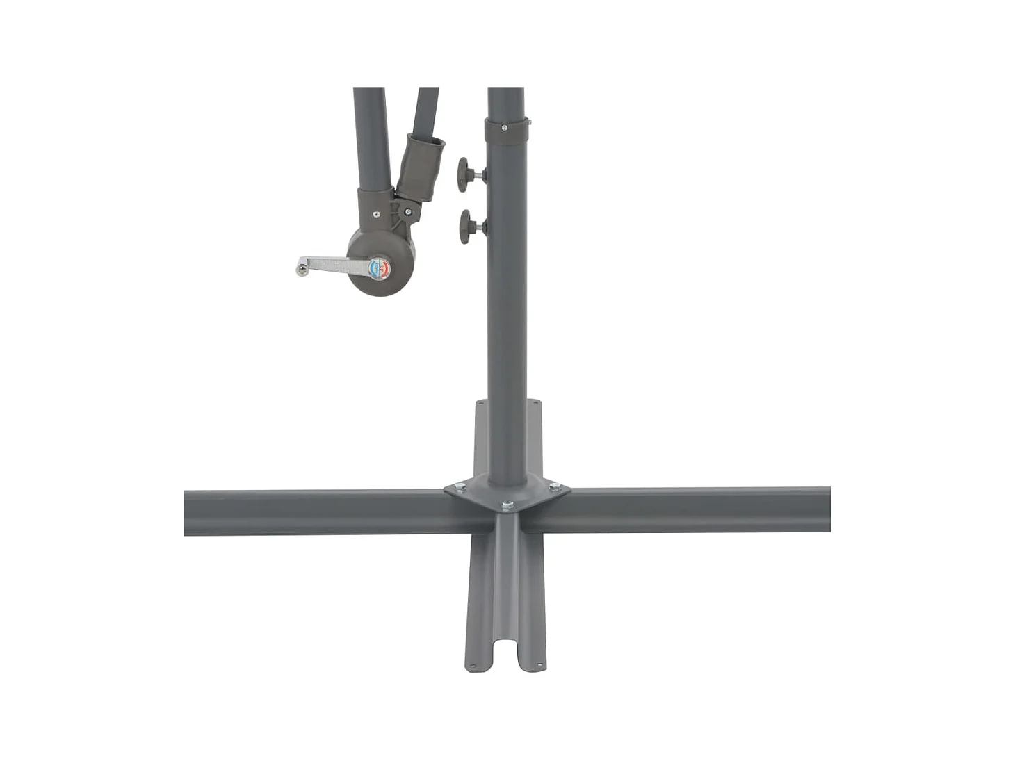 Parasol déporté avec mât en aluminium 350cm Noir