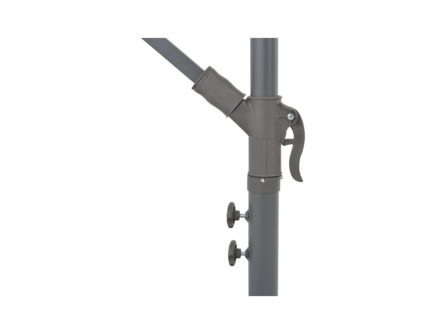 Parasol déporté avec mât en aluminium 300cm Noir