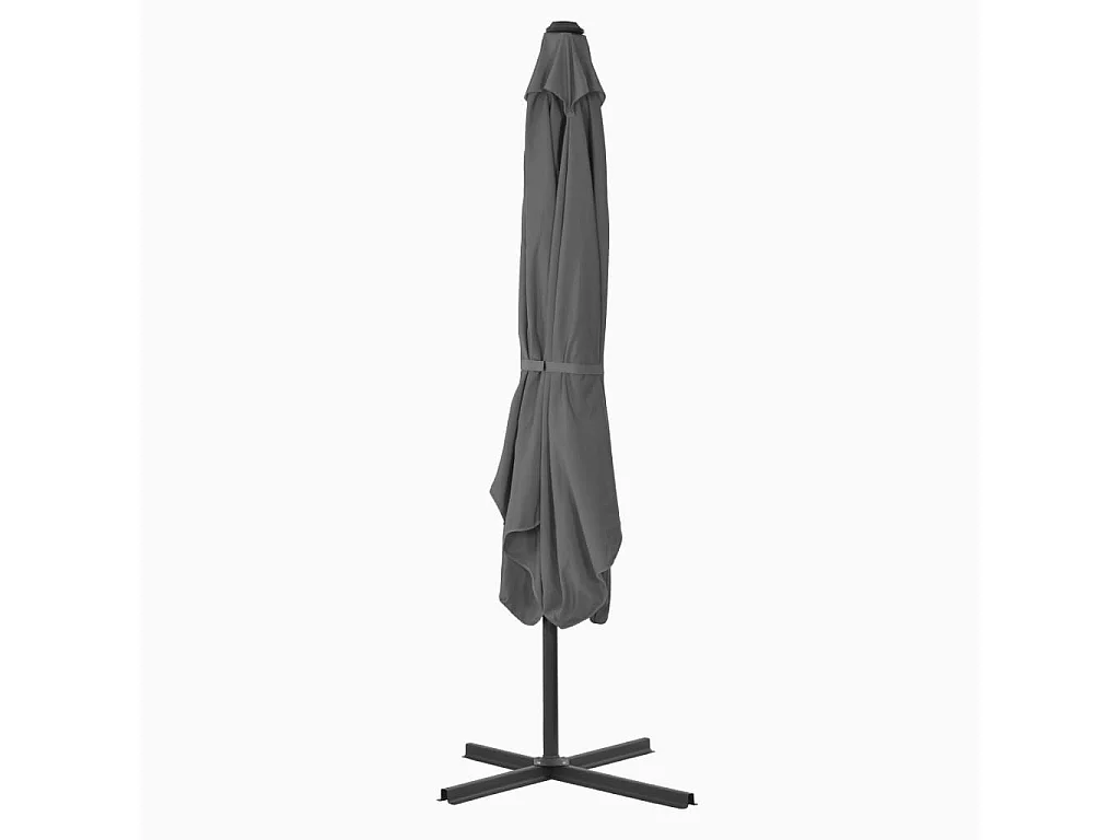 Parasol d'extérieur déporté avec mât en acier 250x250 Anthracite