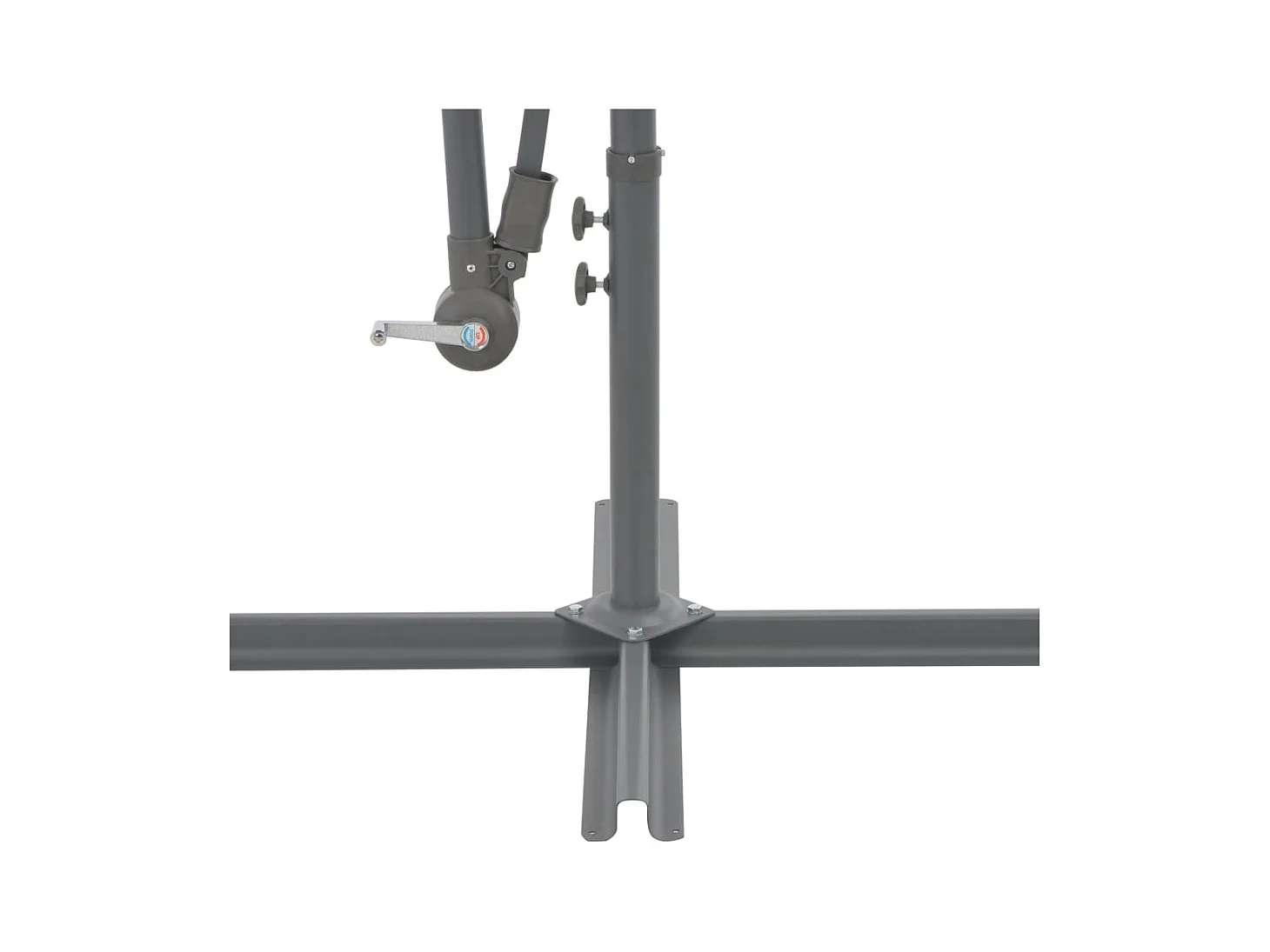 Parasol en porte-à-feux avec poteau Aluminium 300cm Anthracite