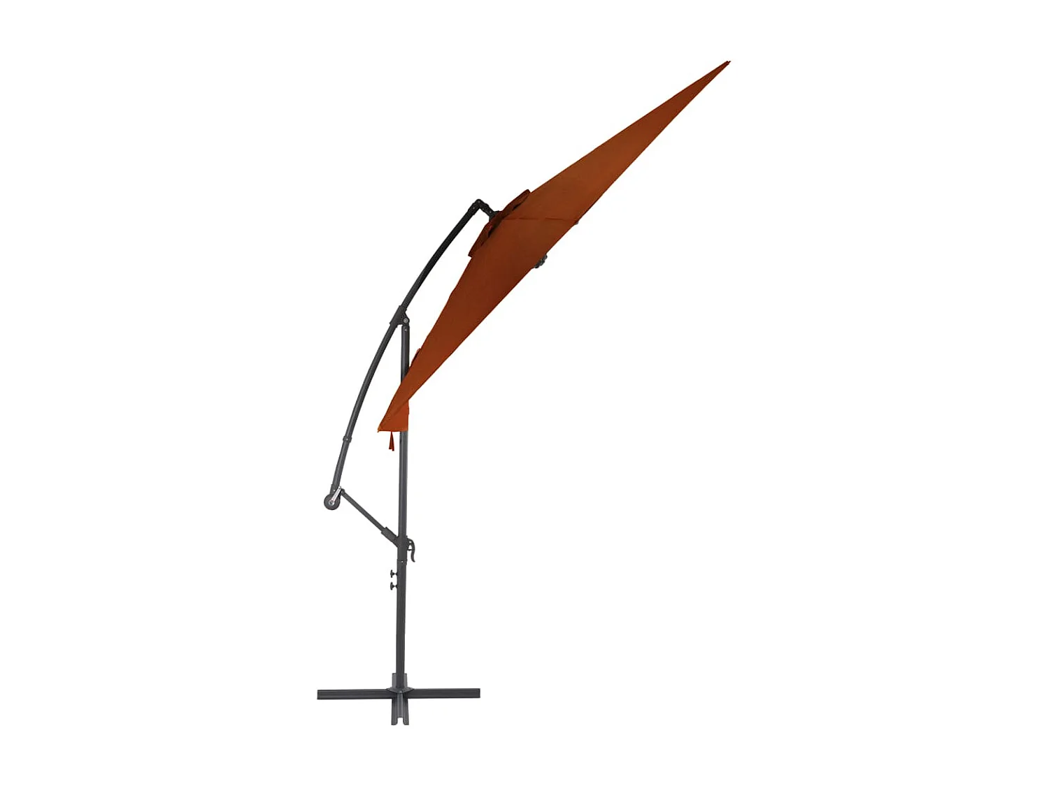Parasol déporté avec mât en aluminium Terre cuite 300cm 2