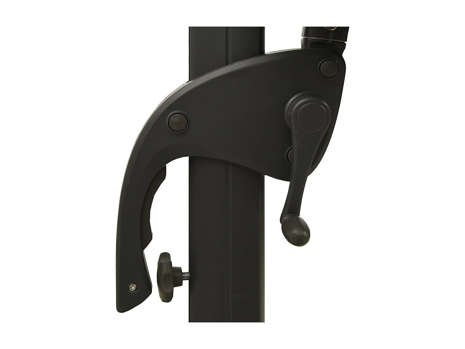 Parasol à 4 niveaux avec mât en aluminium Noir 3x3 m