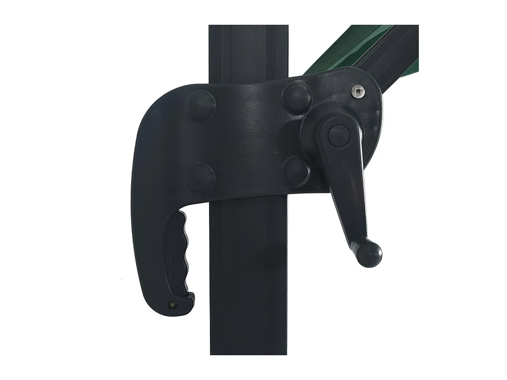 Parasol déporté avec lumières LED Aluminium 400x300 Vert