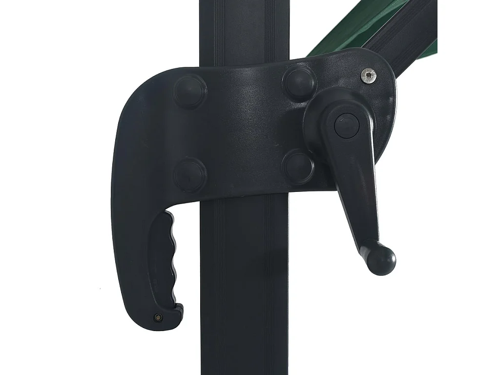 Parasol déporté avec lumières LED Aluminium 400x300 Vert