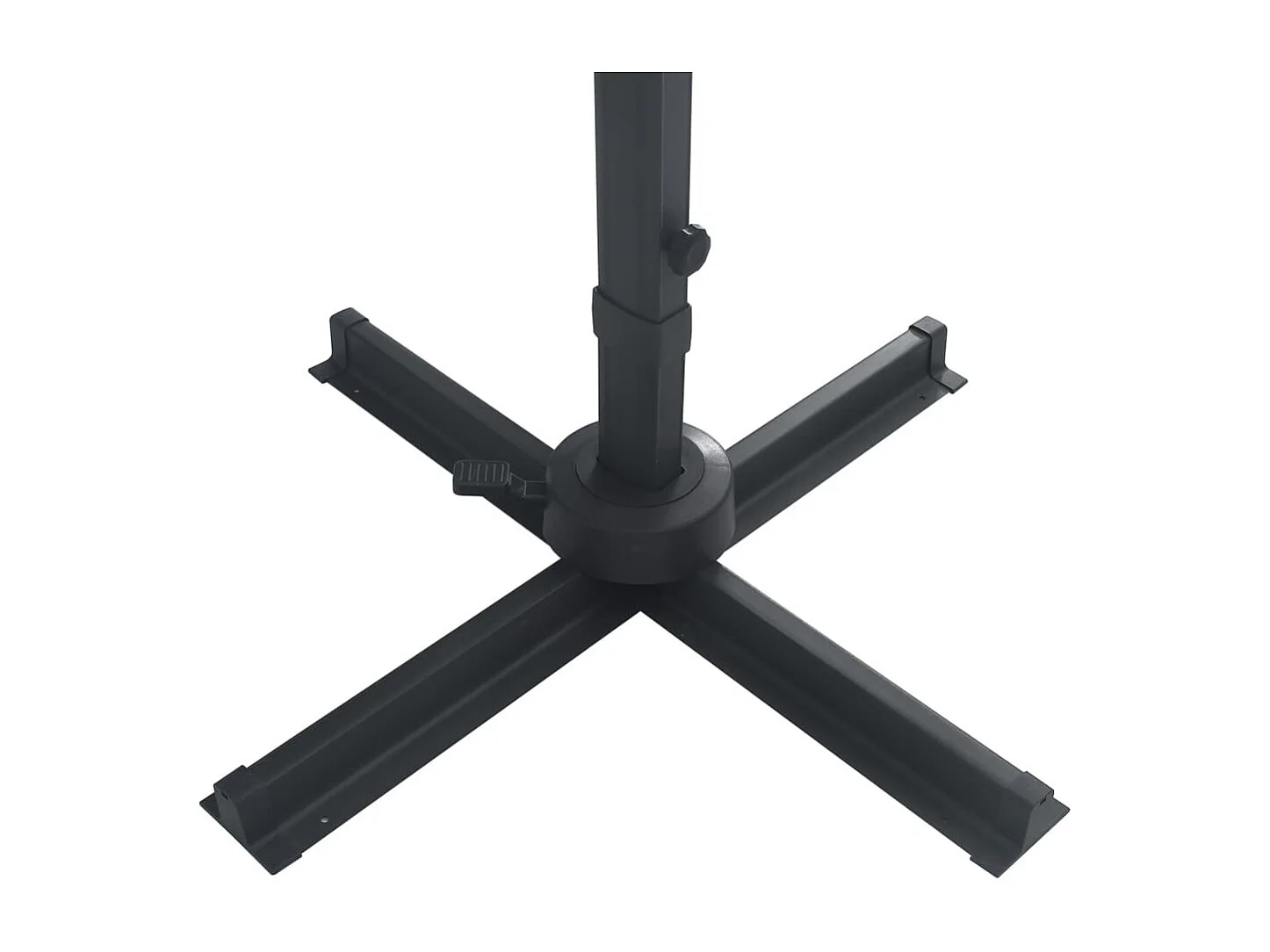 Parasol déporté avec lumières LED Aluminium 400x300 Vert