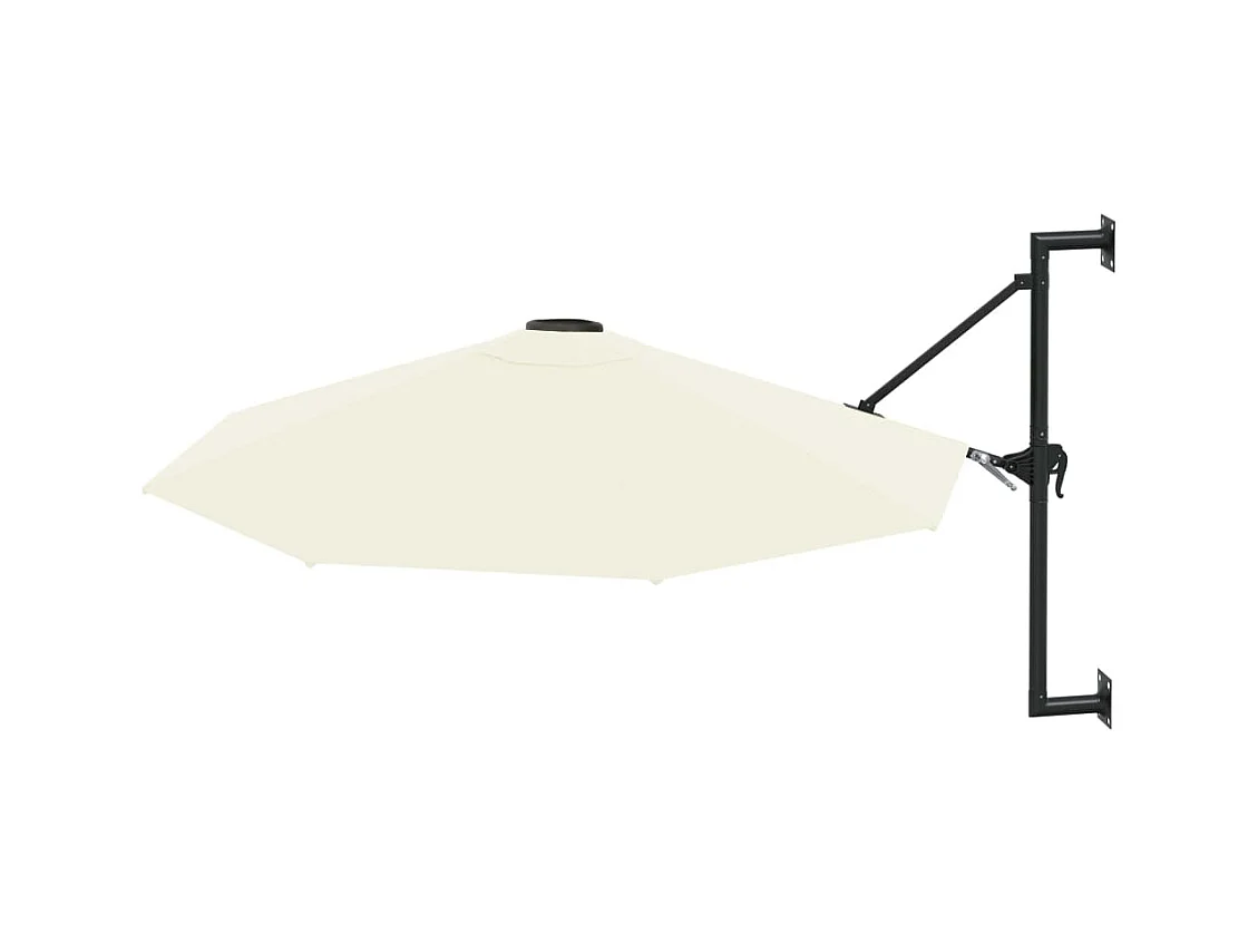 Parasol mural avec mât métallique 300cm Sable