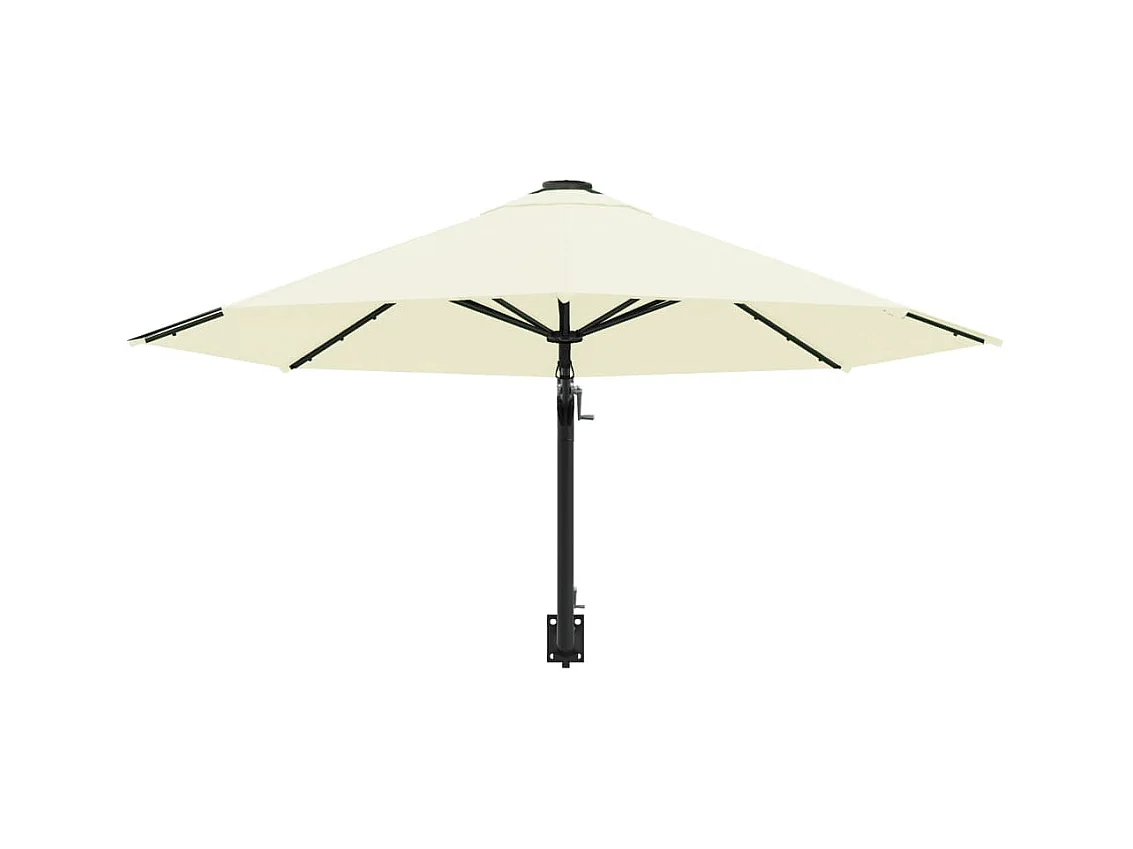 Parasol mural avec mât métallique 300cm Sable