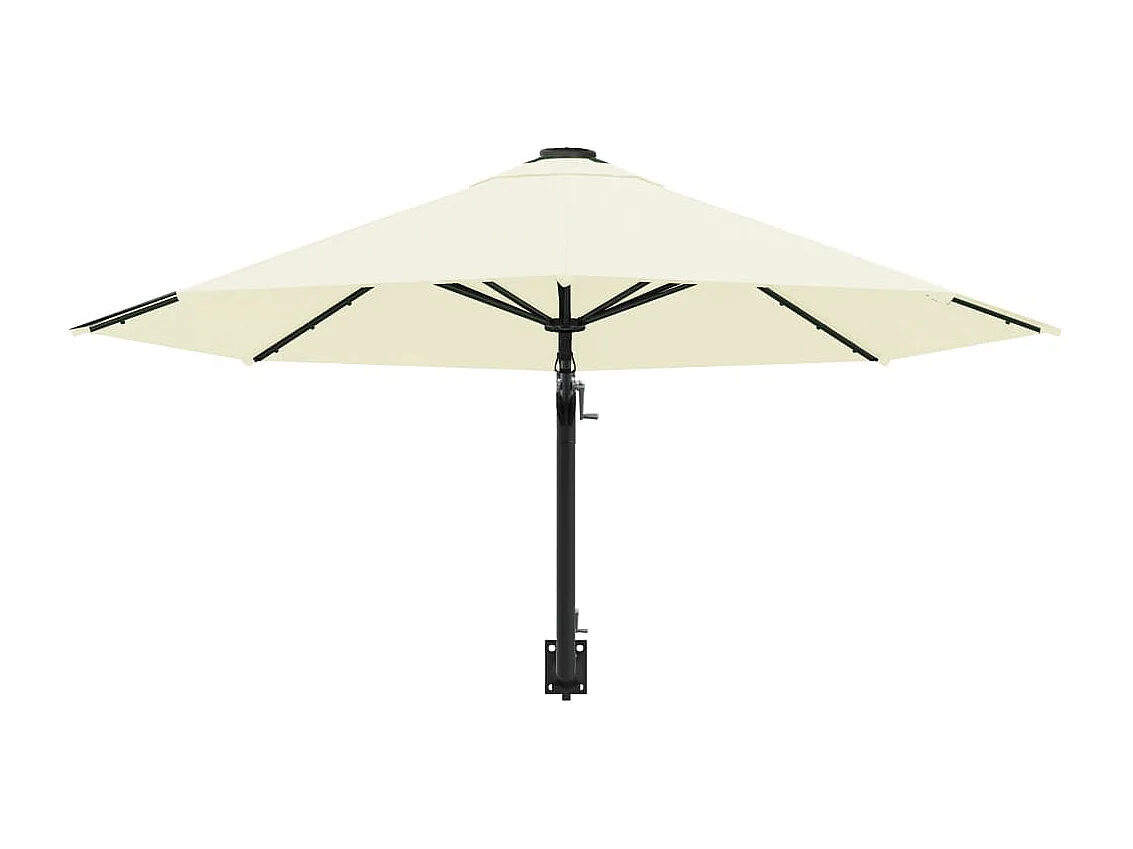 Parasol mural avec mât métallique 300cm Sable