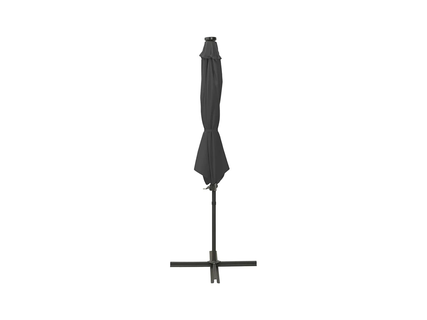 Parasol déporté avec mât et lumières LED Anthracite 300cm 2