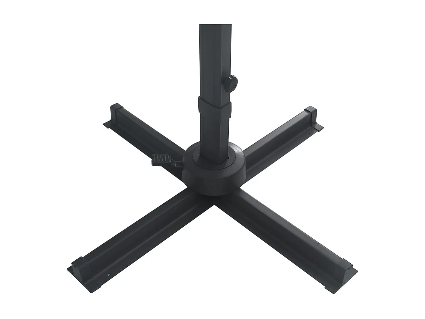 Parasol déporté avec lumières LED 400x300 Anthracite