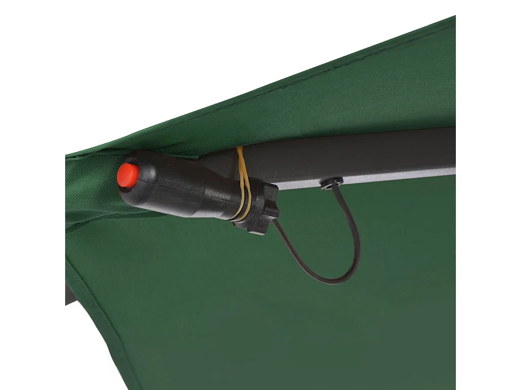 Parasol en porte-à-feux et poteau métallique 350cm Vert