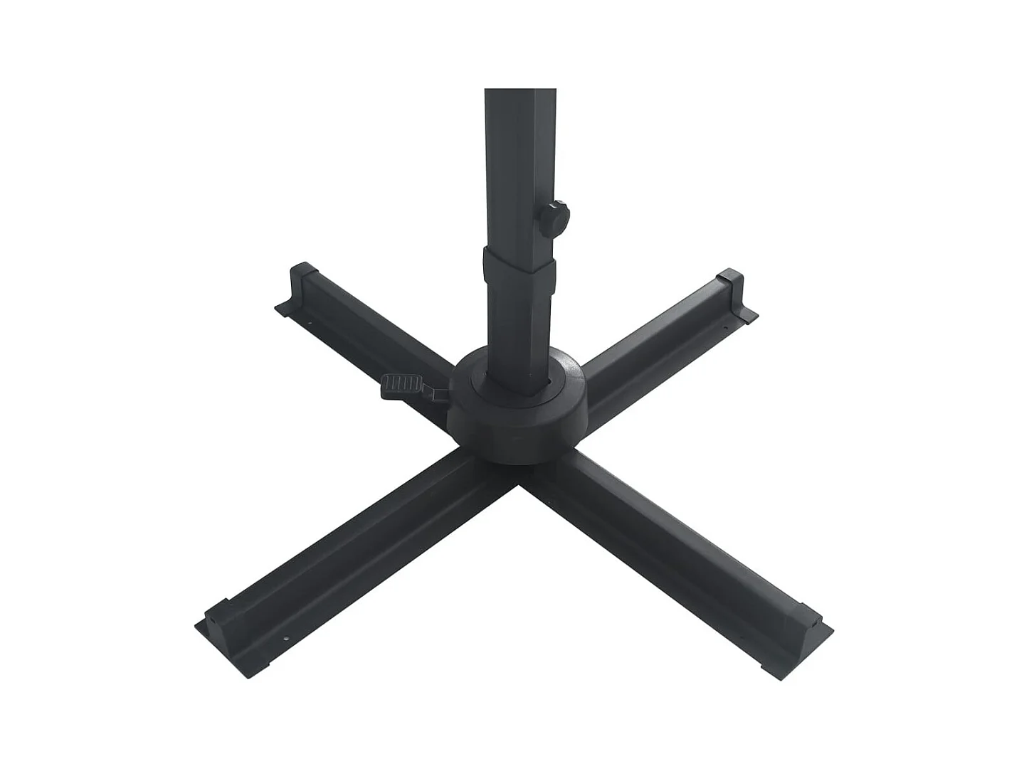 Parasol déporté avec lumières LED Aluminium 400x300 Sable