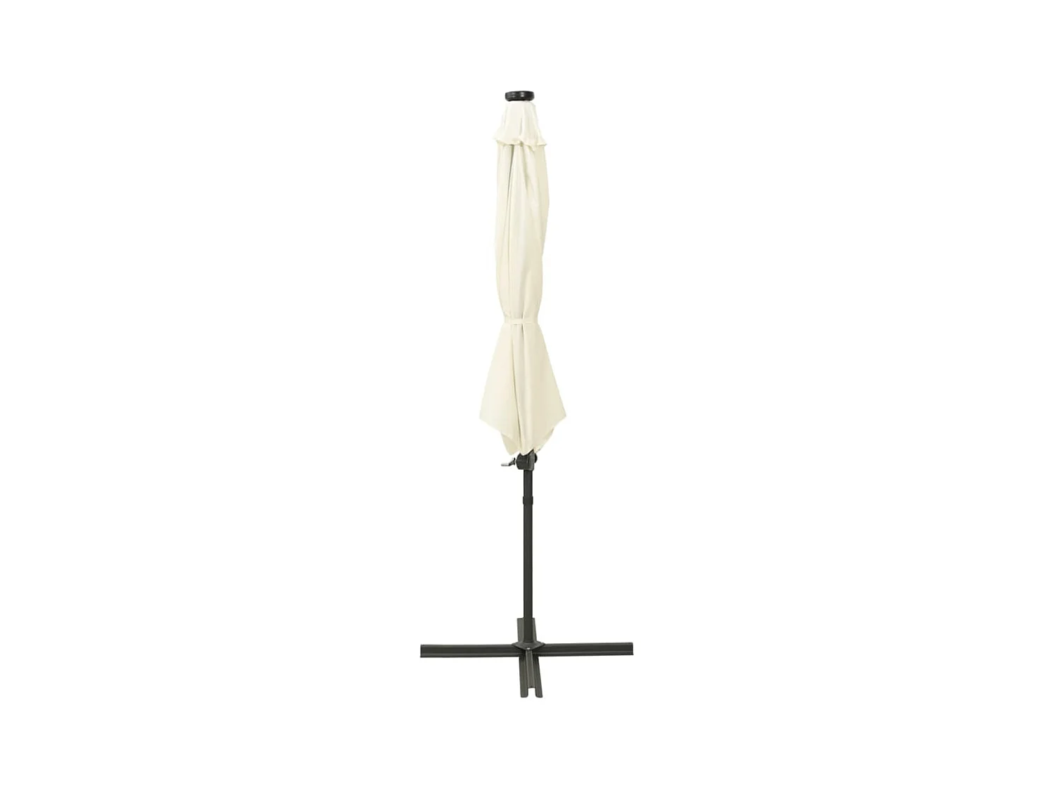 Parasol déporté avec mât et lumières LED Sable 300cm 3