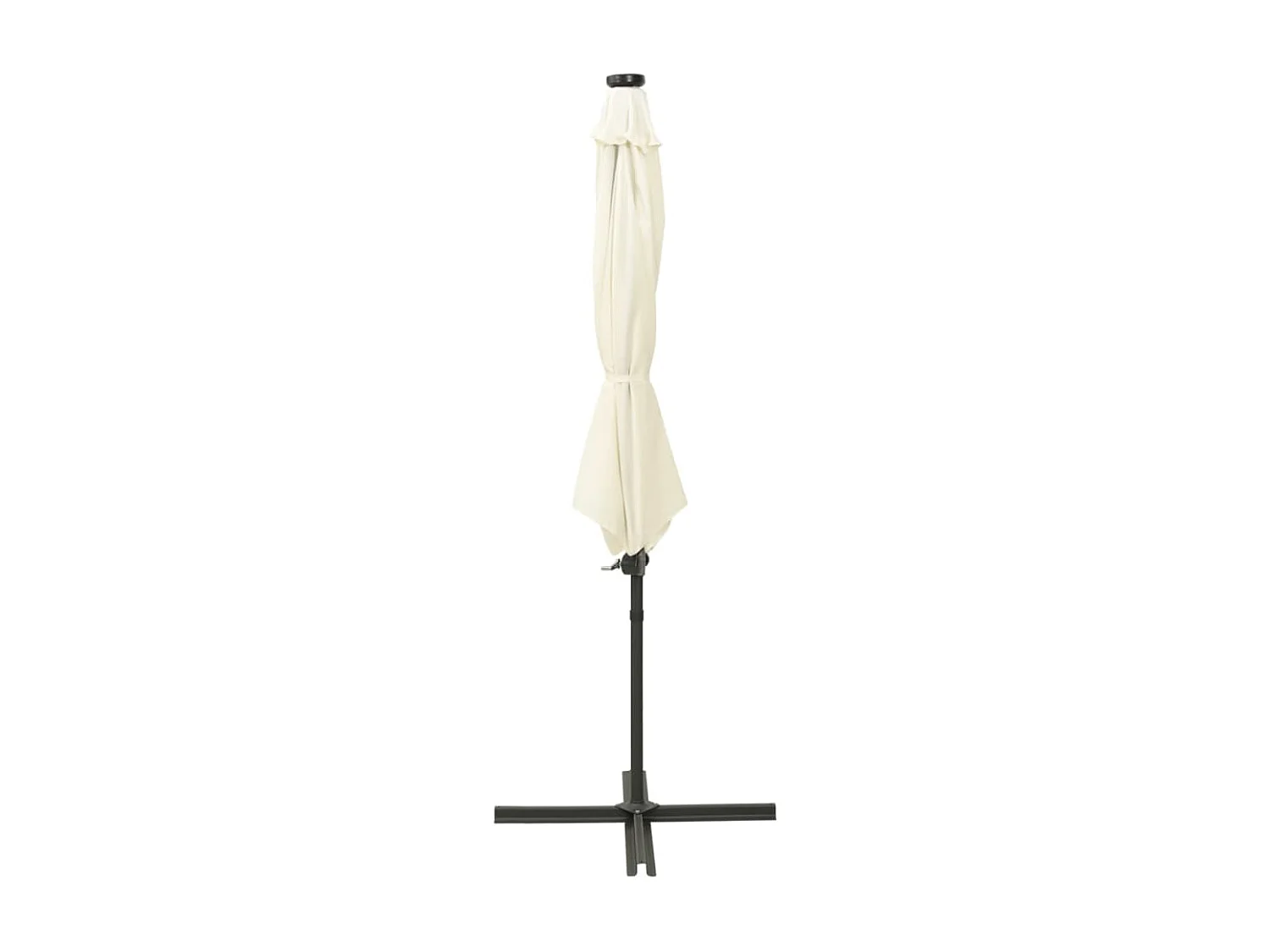 Parasol déporté avec mât et lumières LED Sable 300cm 3