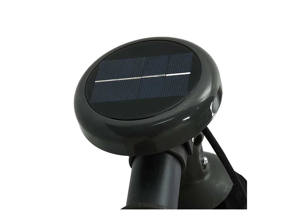 Parasol déporté à LED et mât en acier 300cm Noir