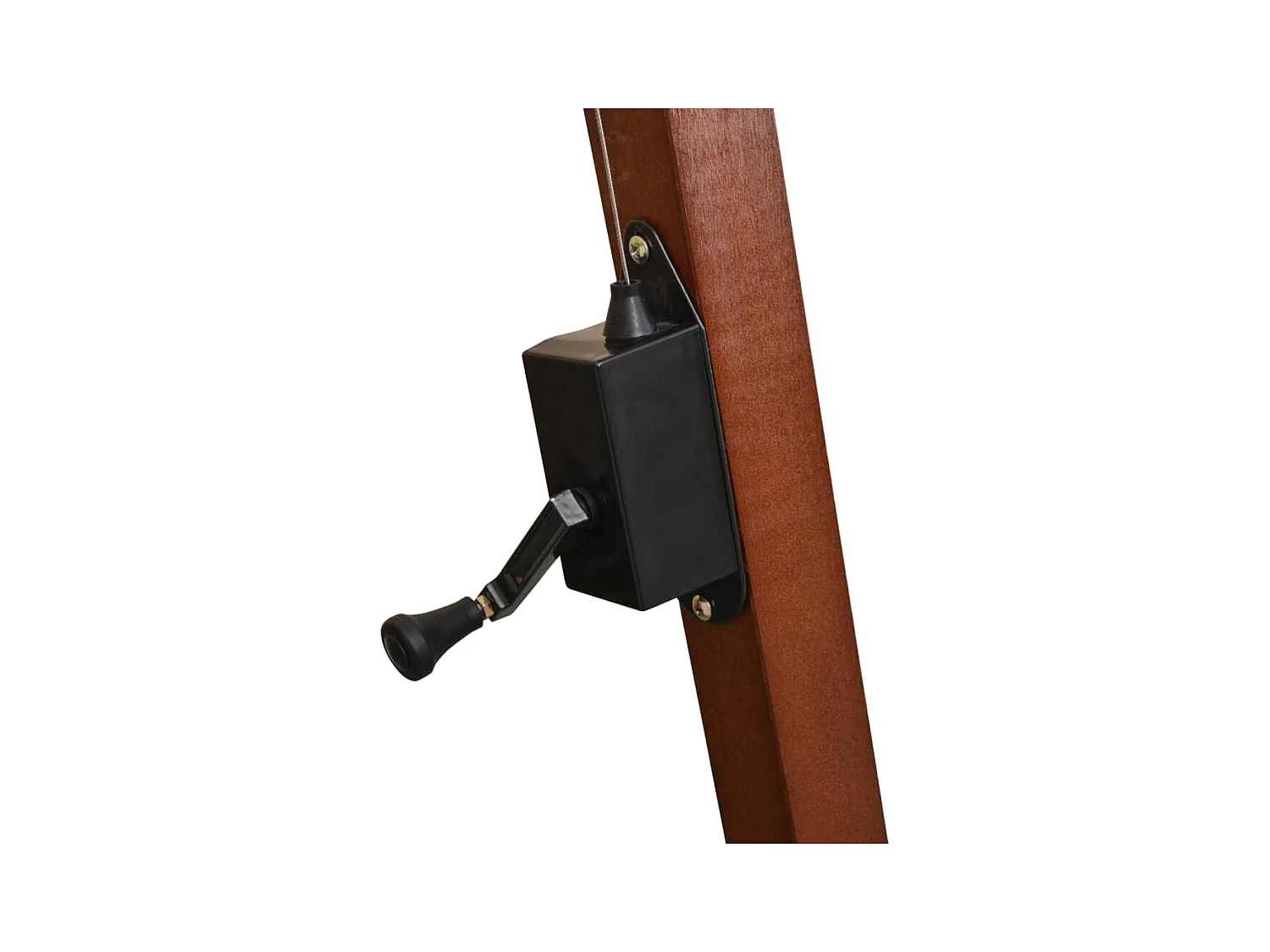 Parasol suspendu avec mât Noir 3x3 m Bois de sapin massif