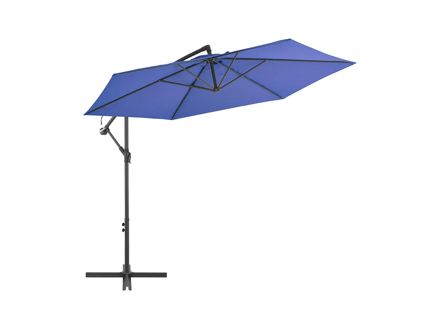 Parasol déporté avec mât en aluminium 300cm Bleu