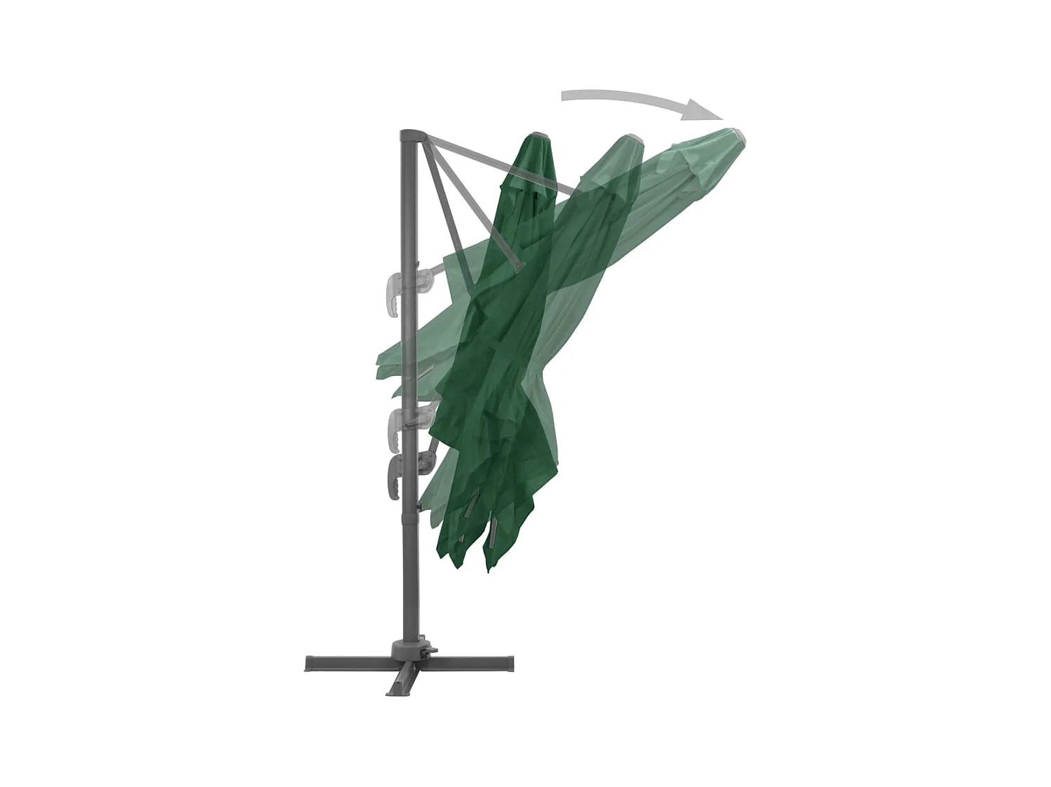 Parasol avec base portable Vert 4