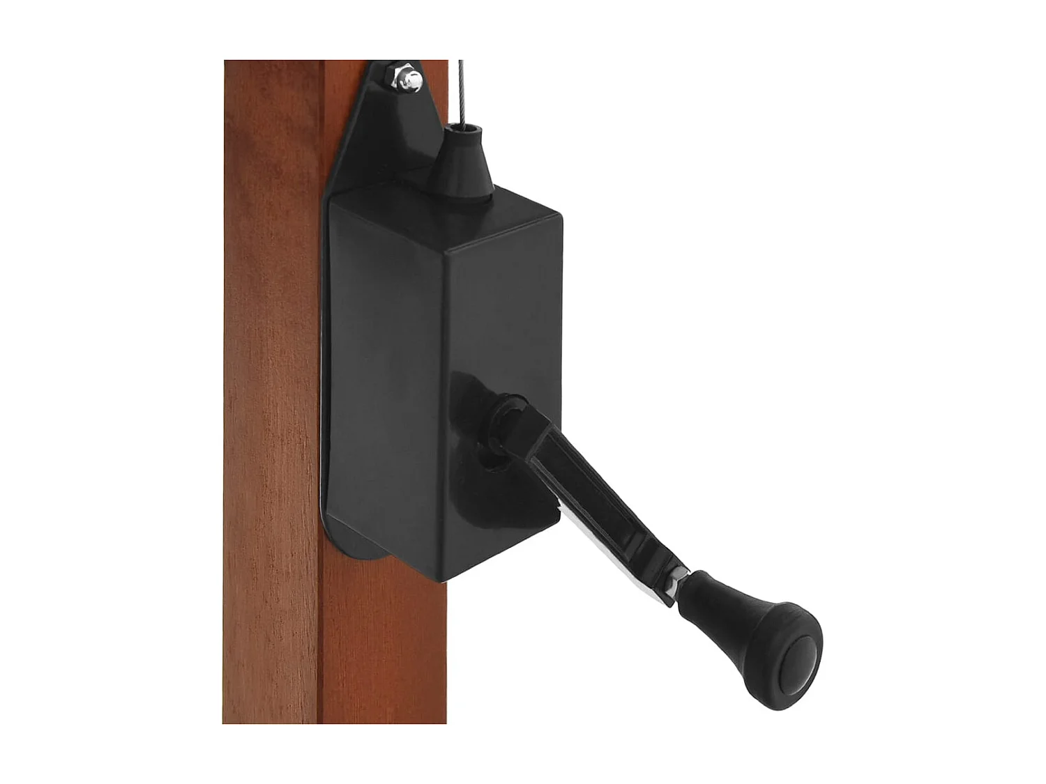 Parasol en porte-à-faux avec mât en bois 400x300 Vert