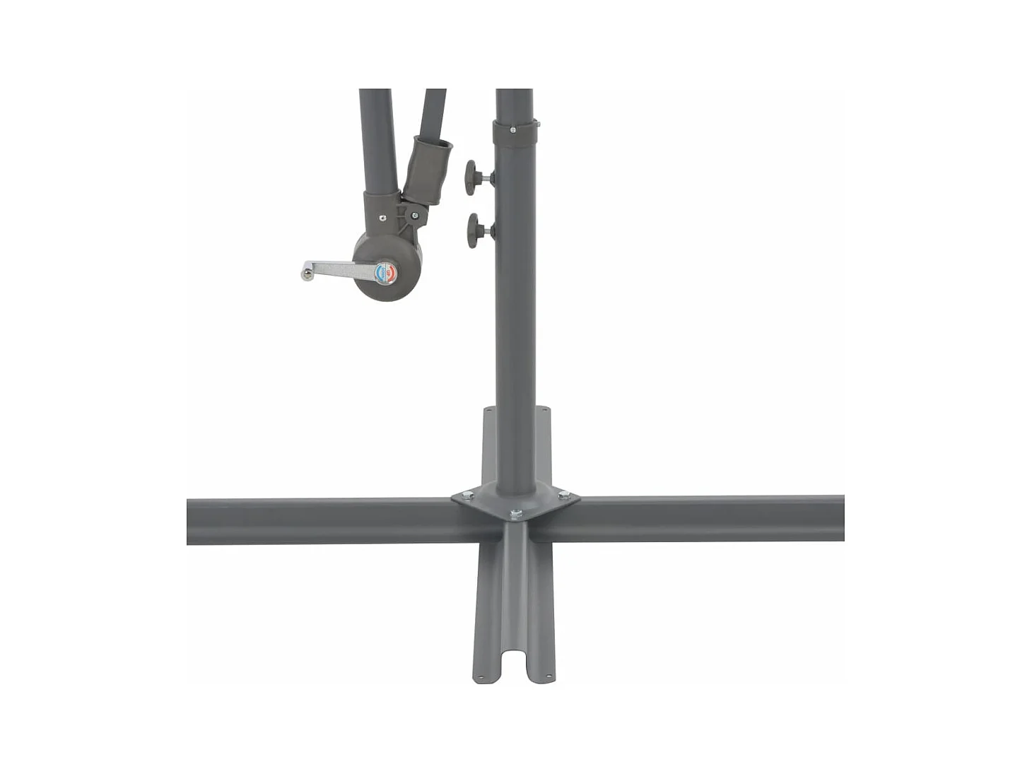 Parasol en porte-à-faux avec mât en aluminium 350cm Bordeaux