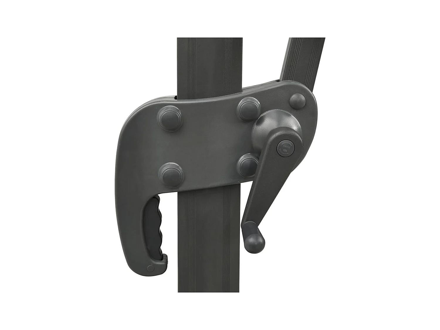 Parasol déporté avec mât et lumières LED Vert 300cm 3