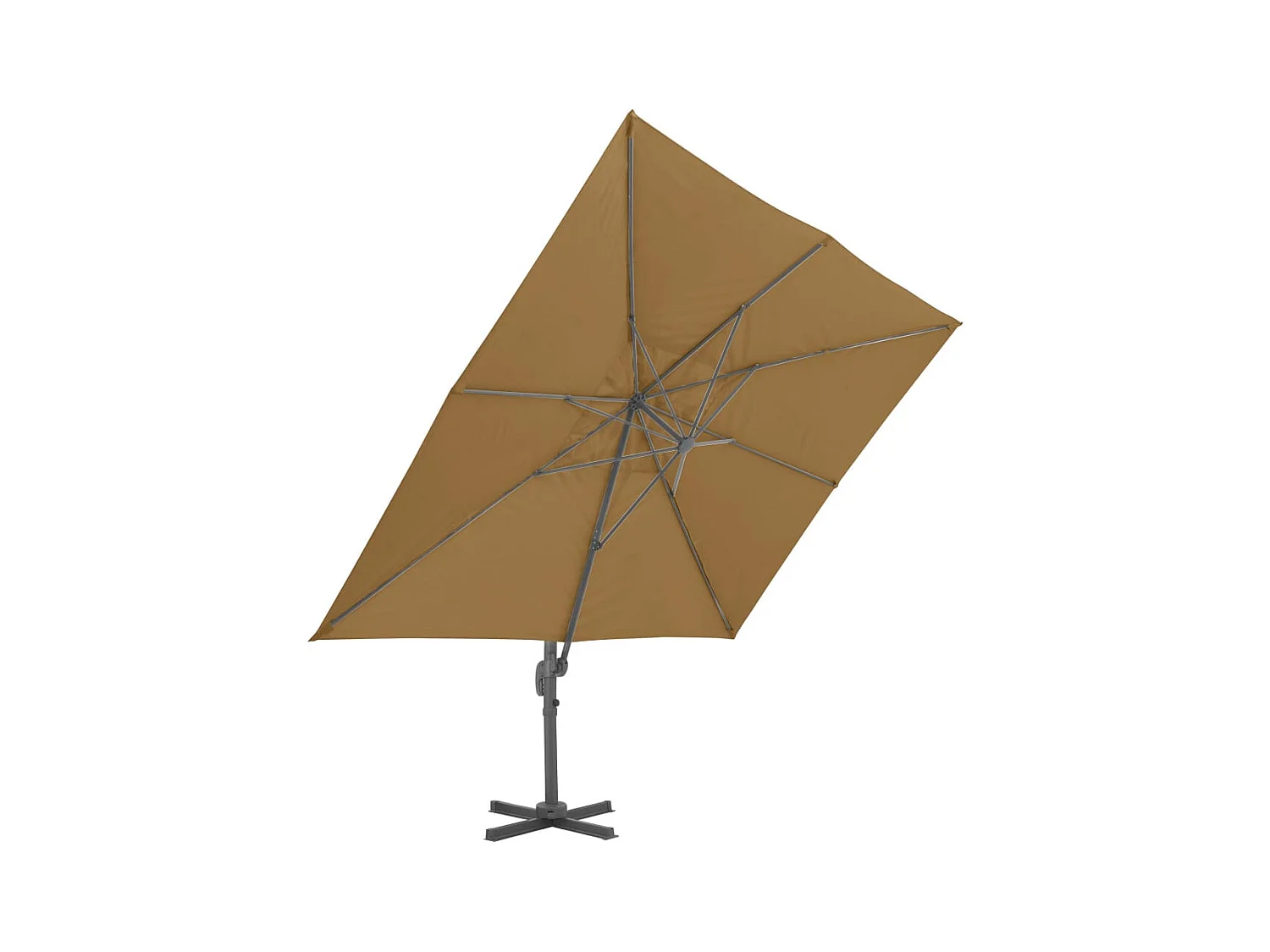Parasol avec base portable Taupe 6