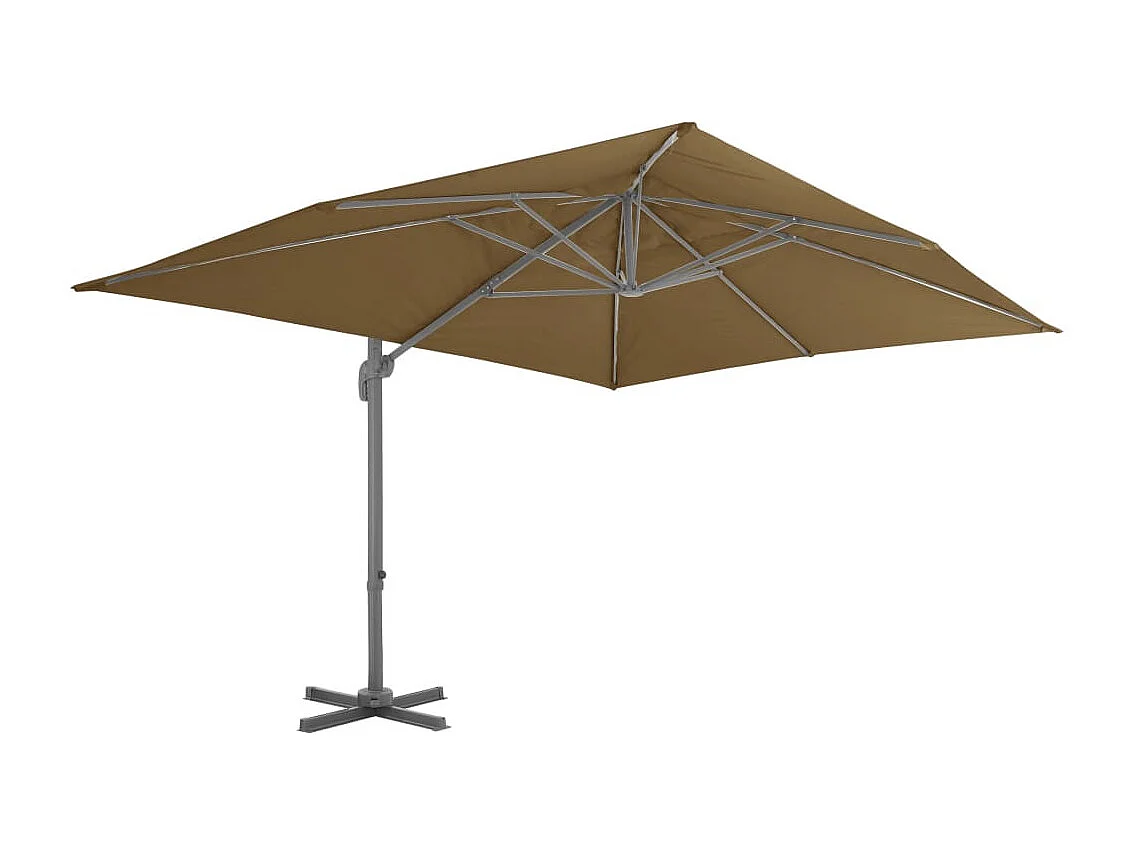Parasol avec base portable Taupe 6