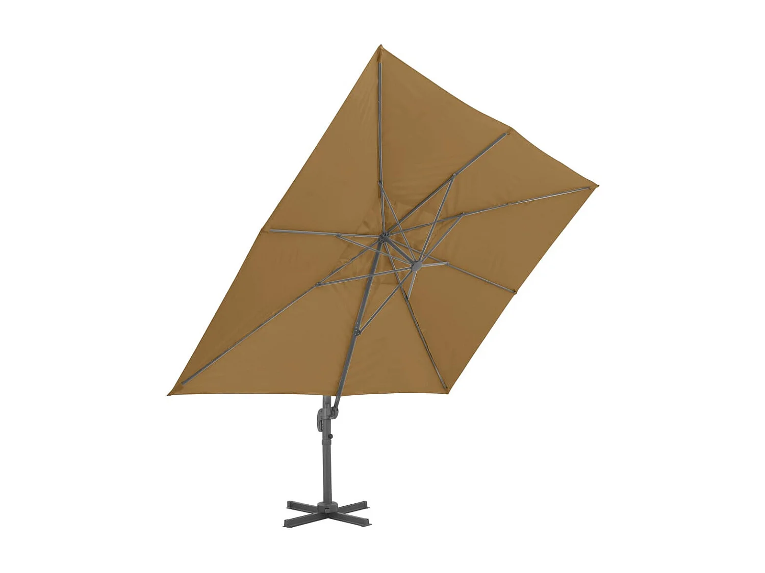 Parasol avec base portable Taupe 6