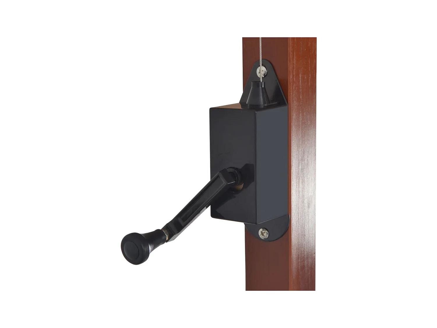 Parasol en porte-à-faux avec mât en bois 400x300 Taupe