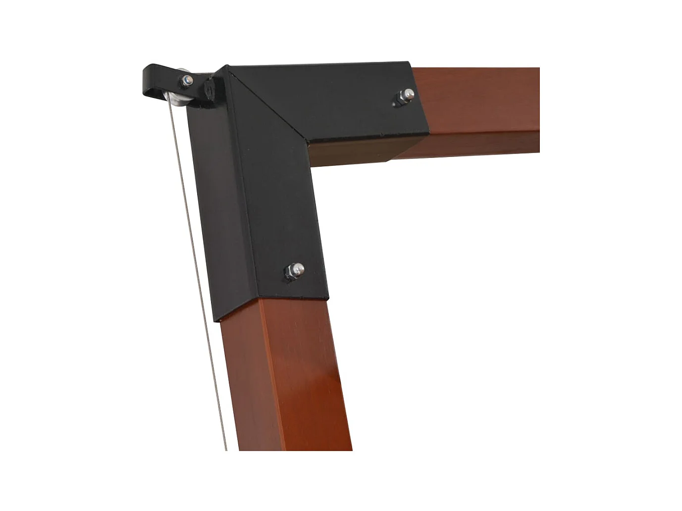 Parasol en porte-à-faux avec mât en bois 400x300 Taupe