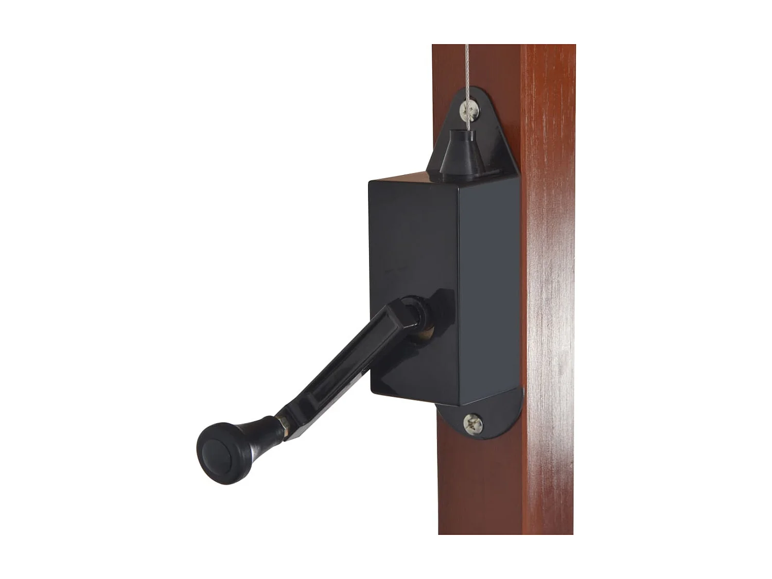 Parasol en porte-à-faux avec mât en bois 400x300 Taupe