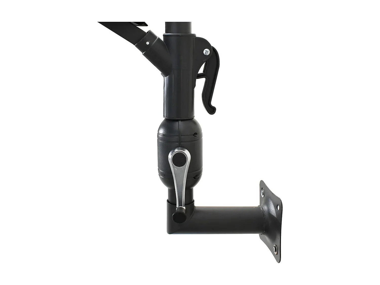 Parasol mural avec mât en métal 300cm Bordeaux