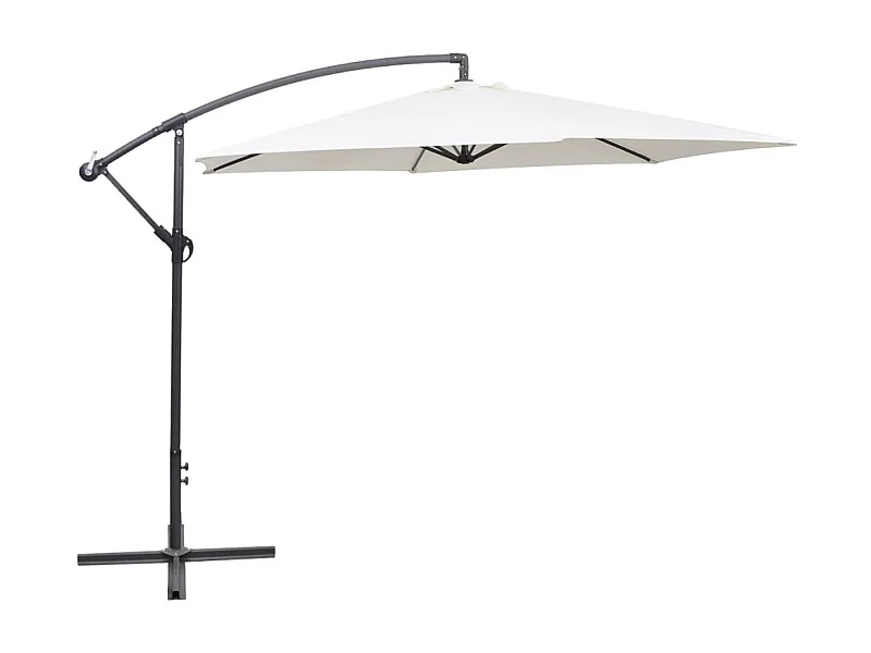 Parasol en porte-à-faux 3 m Blanc sable