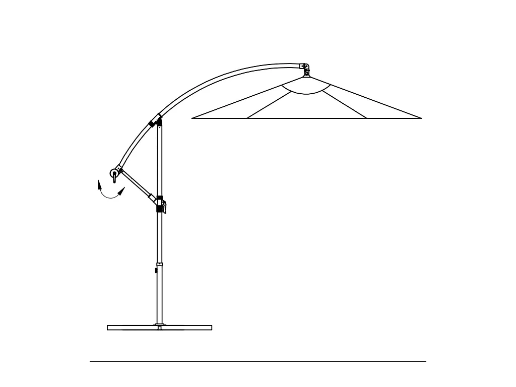 Parasol en porte-à-faux 3 m Blanc sable